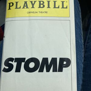 Playbill Orpheum Theatre Stomp Michael Bove, Tony James, Hillel Meltzer 1995